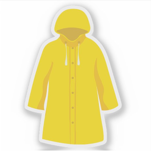 Sticker Veste de pluie en vinyle coupé sur mesure (Devant)