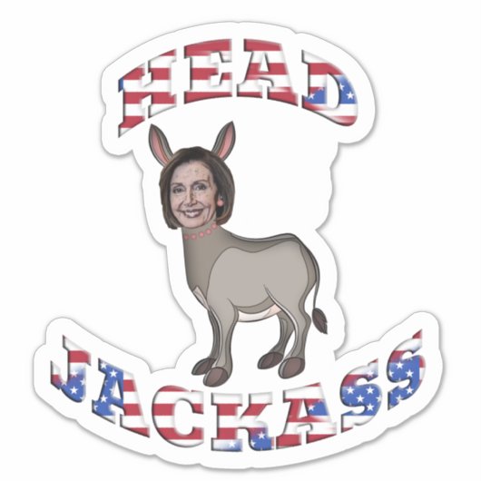 Sticker Veste de tête Patriotique Pelosi (Devant)