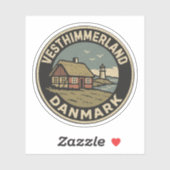 Sticker Vesthimmerland, Danemark Danemark (Feuille)