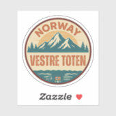 Sticker Vestre Toten, Norge Norvège (Feuille)