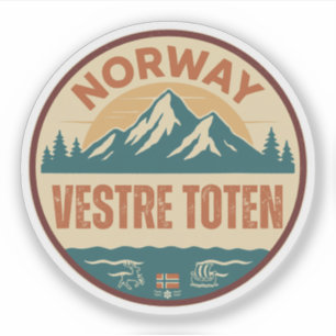 Sticker Vestre Toten, Norge Norvège