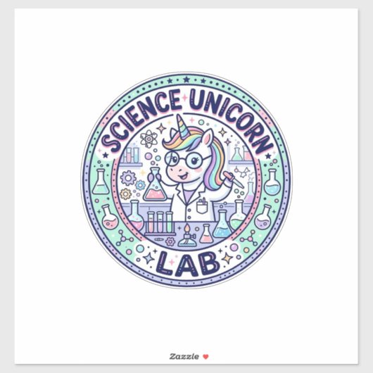Sticker Vêtements d'application prêts Unicorn Science Unic (Feuille)