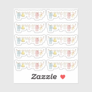 Sticker Vêtements de Bébé Corde à Linge Bébés Planificateu