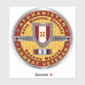Sticker Vétéran de la 44e Brigade Médicale Afghanistan (Feuille)