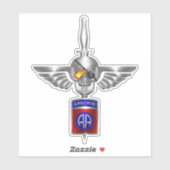 Sticker vétéran de la 82e division aéroportée Afgh (Feuille)