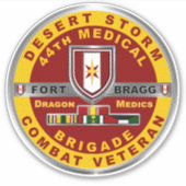 Sticker Vétéran de la tempête du désert de la 44e Brigade  (Devant)