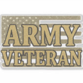 Sticker Vétéran de l'armée (Devant)