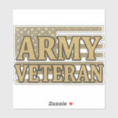 Sticker Vétéran de l'armée (Feuille)