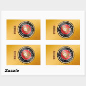 Sticker vétéran de l'USMCusMC, U.S. Marine Corps (Feuille)