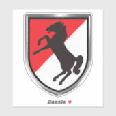 Sticker Vétéran du 11e régiment de cavalerie blindé (Feuille)