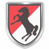 Sticker Vétéran du 11e régiment de cavalerie blindé (Devant)