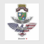 Sticker Vétéran du 75e régiment de Rangers (Feuille)