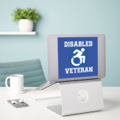 Sticker Vétérinaire handicapé (Ordinateur portable sur le bureau)