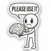 Sticker Veuillez l'utiliser (Recto)