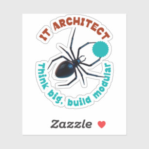 Sticker Veuve noire Architecte informatique modulaire drôl