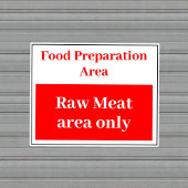 Sticker Viande crue de préparation alimentaire