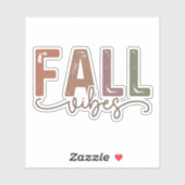 Sticker Vibes d'automne arc-en-ciel (Feuille)