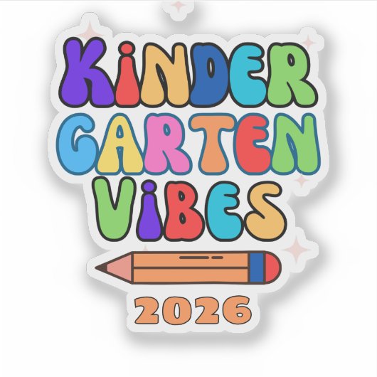 Sticker Vibes de jardin d'enfants (Devant)