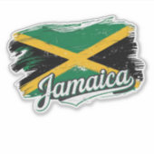 Sticker Vibes de vacances du drapeau jamaïcain Rasta Rasta (Devant)