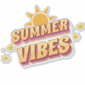 Sticker Vibes d'été rétro (Devant)