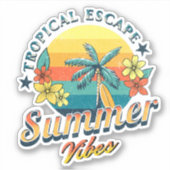 Sticker Vibes d'été - Saut tropical (Devant)