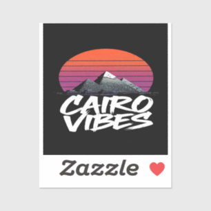 Sticker Vibes du Caire Vintage Style de rue égyptien & V