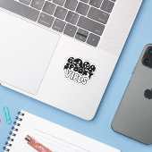 Sticker Vibes Éffrayantes d'Halloween (Ordinateur portable avec iPhone)