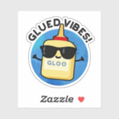 Sticker Vibes Gluées Funny Glue Pun (Feuille)
