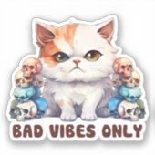 Sticker Vibes incorrectes uniquement - Fierce Chat & Skuls (Recto)