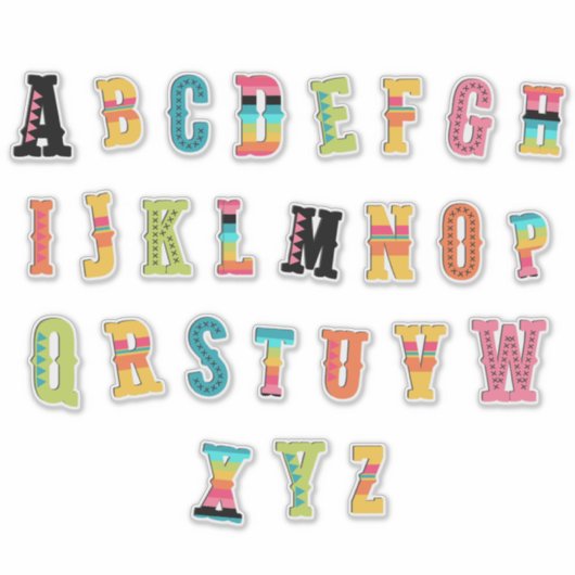 STICKER VIBES LATINES - A-Z - (Devant)