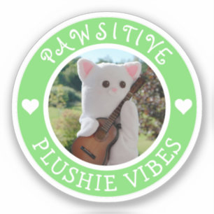 Sticker Vibes Pawsitive Vert Cute Kawaii Photo