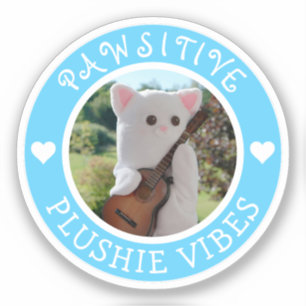 Sticker Vibes Plushie bleu Cute Kawaii