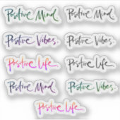 Sticker Vibes positives de l'esprit Citation positive de l (Devant)