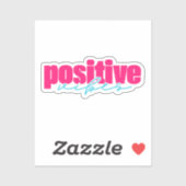 Sticker Vibes positives | Rose chaud et Turquoise (Feuille)