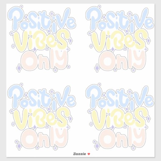 Sticker Vibes Positives Seulement (Feuille)