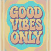 Sticker Vibes positives uniquement style rétro funky (Devant)