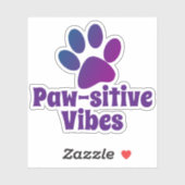 Sticker Vibes provocatrices | Empreinte de patte animal (Feuille)