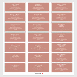 Sticker Vibes rétro simple Vibes Vieux Mariage Rose Adress