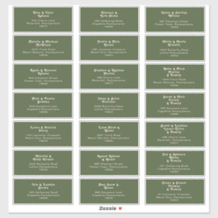 Sticker Vibes rétro simples   Olive Mariage Adresse d'invi