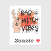 Sticker Vibes sorcières incorrectes (Feuille)