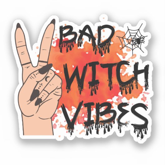 Sticker Vibes sorcières incorrectes (Recto)