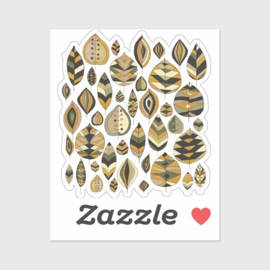 Sticker Vibrant Bold Foliage Yellow Green (Feuille)