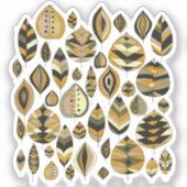 Sticker Vibrant Bold Foliage Yellow Green (Recto)