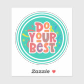 Sticker Vibrant Faites votre meilleur cercle de récompense (Feuille)