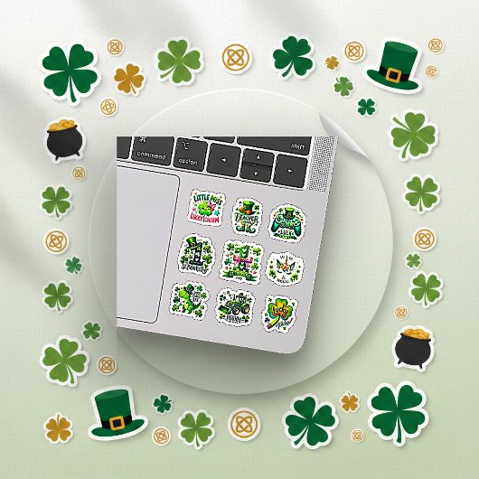 Sticker Vibrant Green St. Patrick’s Day Kids Pack