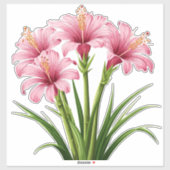 Sticker Vibrant Pink Flowers (Feuille)