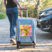 Sticker Vibrant Pink Tulips in Golden Vase (Valise Insitu)