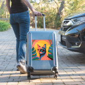 Sticker Vibrant Pop Art Cat Portrait (Valise Insitu)