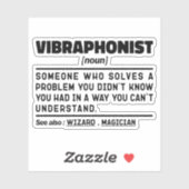 Sticker Vibraphoniste Noun Percussion Instrument Lover Coo (Feuille)