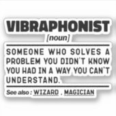 Sticker Vibraphoniste Noun Percussion Instrument Lover Coo (Devant)